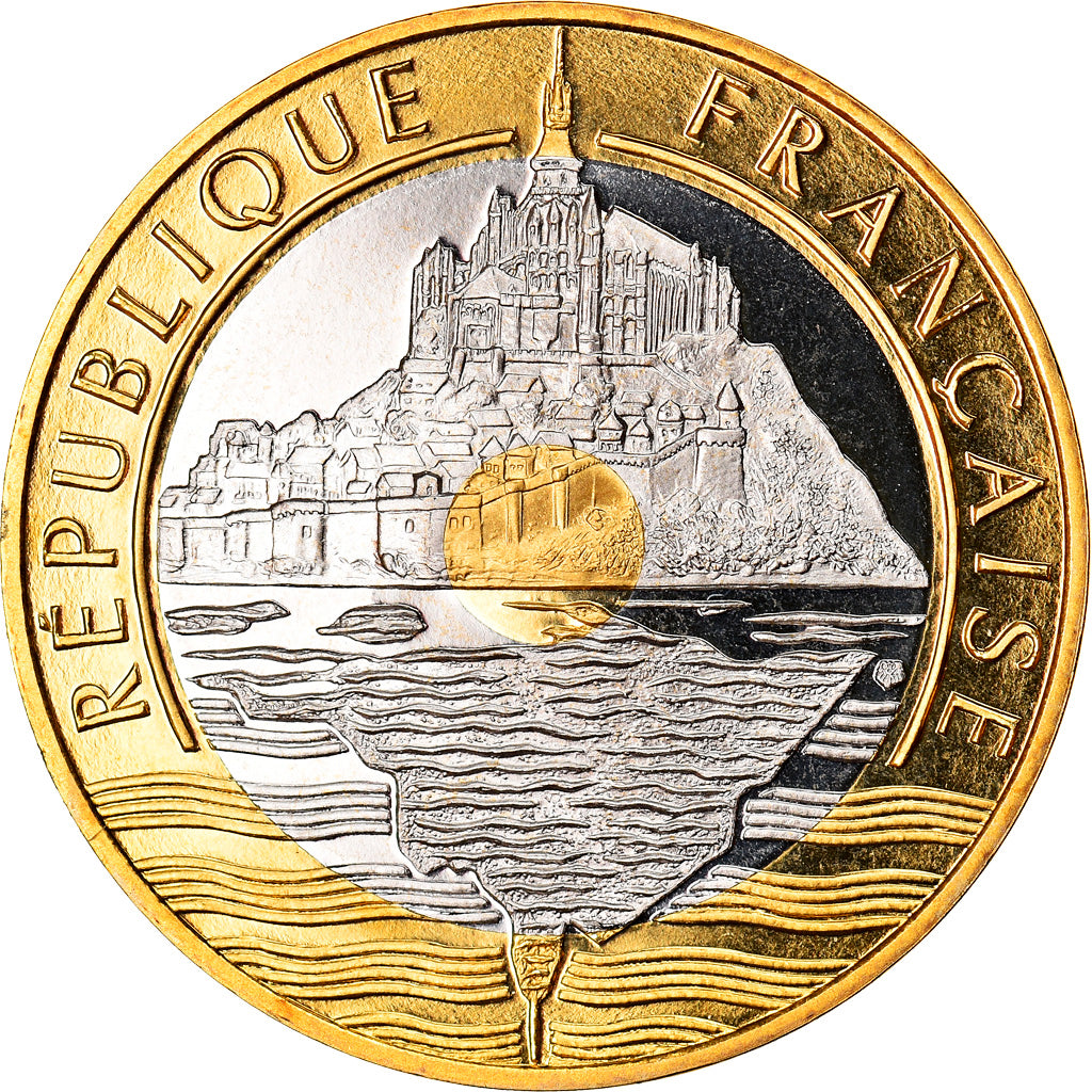 Coin, France, Mont Saint Michel, 20 Francs, 1992, Paris, Proof, MS(65-70)