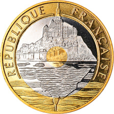 Coin, France, Mont Saint Michel, 20 Francs, 1992, Paris, Proof, MS(65-70)