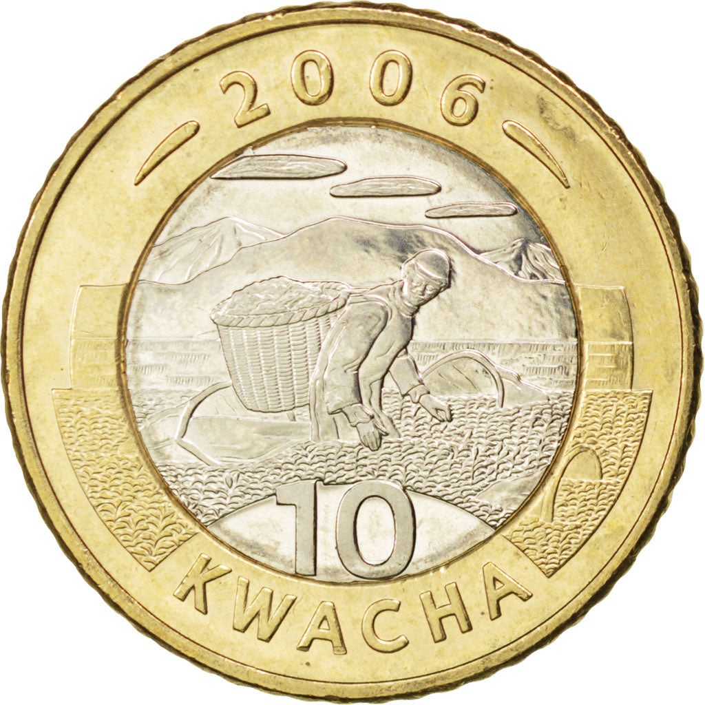 MALAWI, 10 Kwacha, 2006, KM #58, MS(63), Bi-Metallic, 28, 15.04