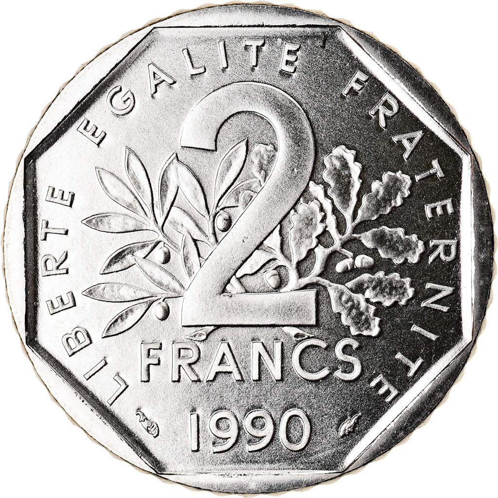 Monnaie, France, Semeuse, 2 Francs, 1990, Paris, FDC, Nickel, Gadoury:547