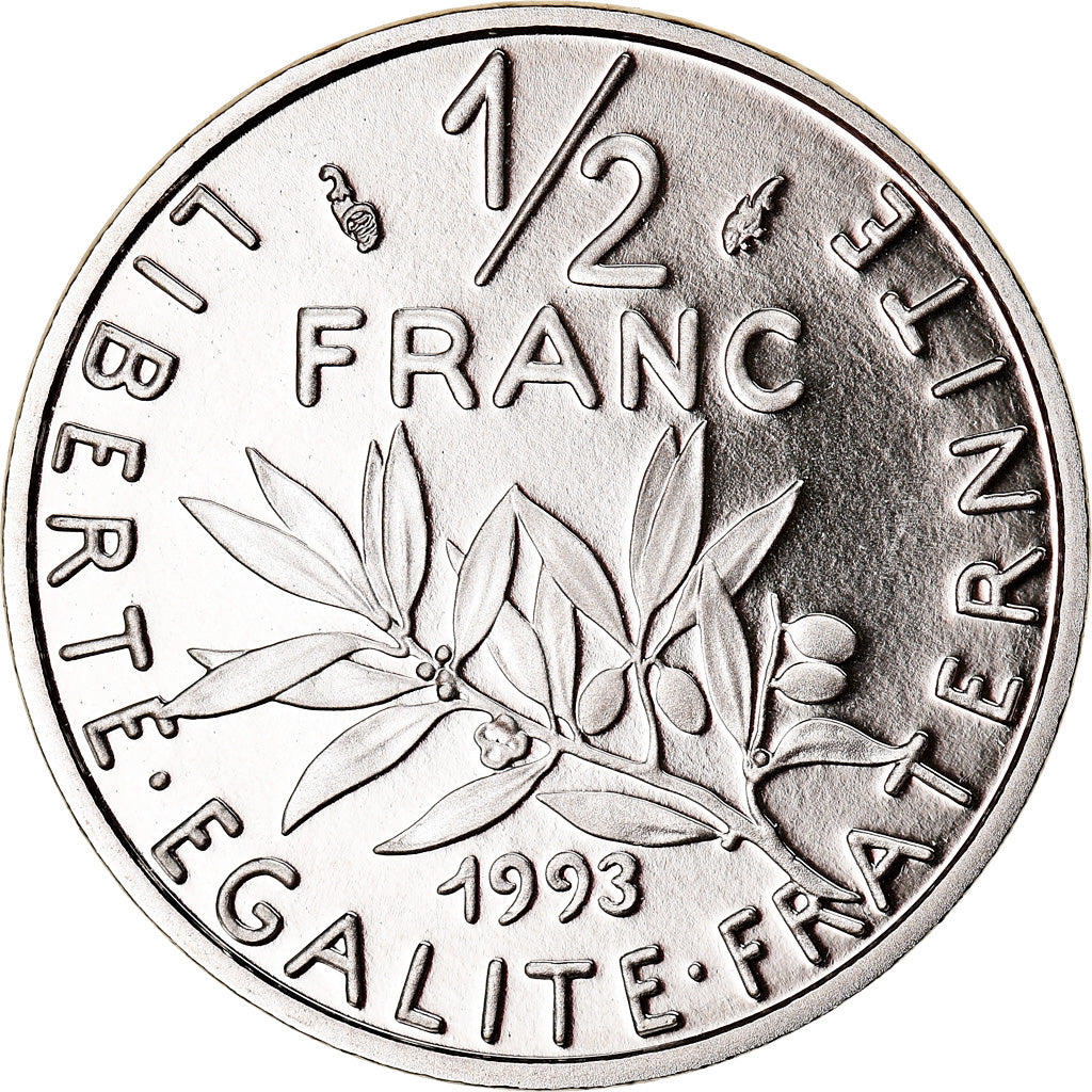 Coin, France, Semeuse, 1/2 Franc, 1993, Paris, Proof, MS(65-70), Nickel