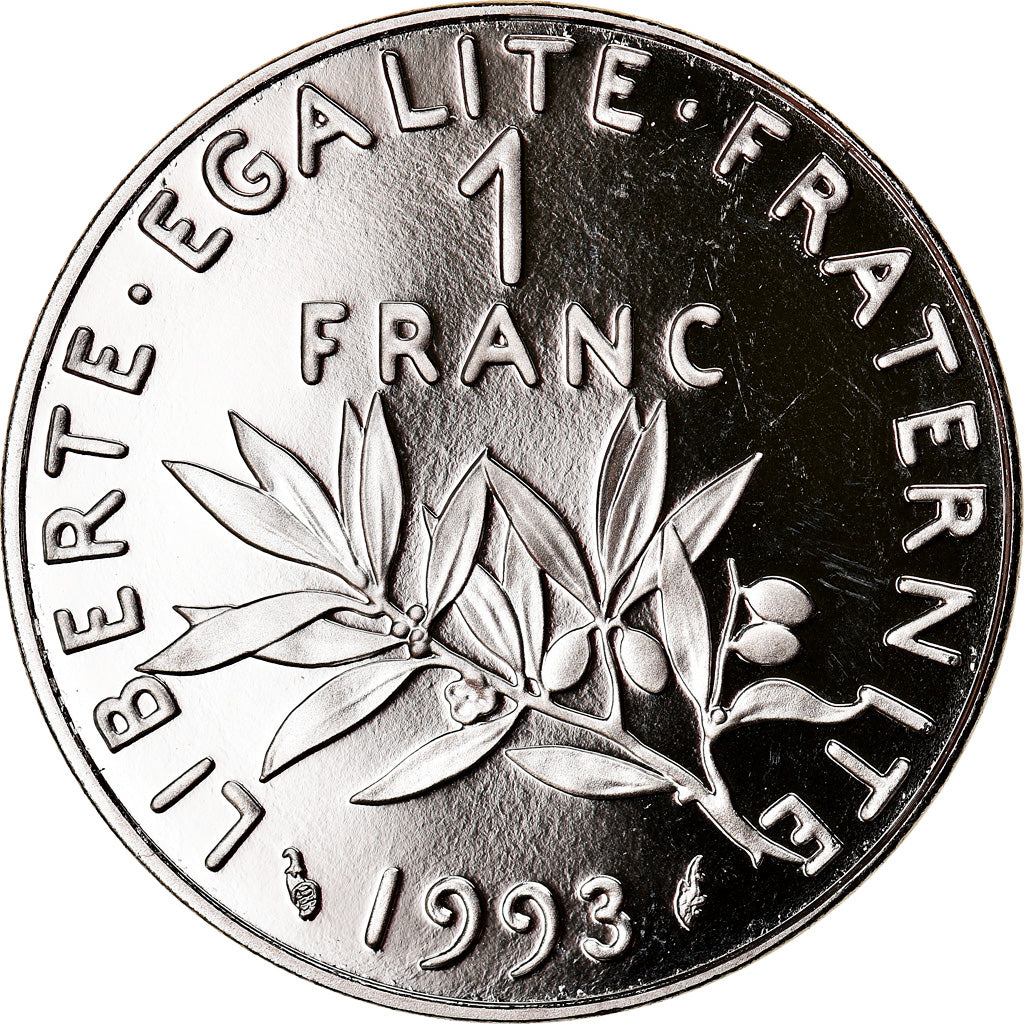 Moneta, Francia, Semeuse, Franc, 1993, Paris, Proof, FDC, Nichel, KM:925.1