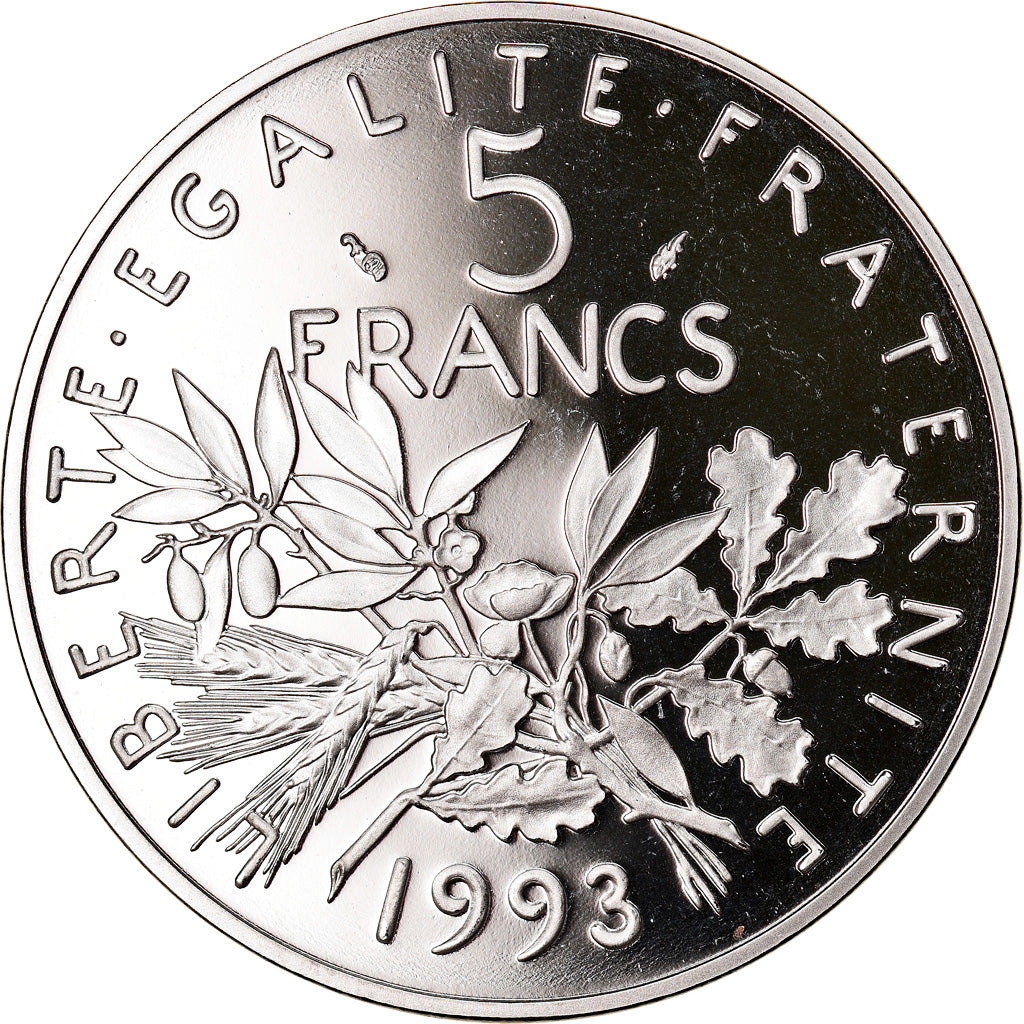 Coin, France, Semeuse, 5 Francs, 1993, Paris, Proof, MS(65-70), Nickel Clad