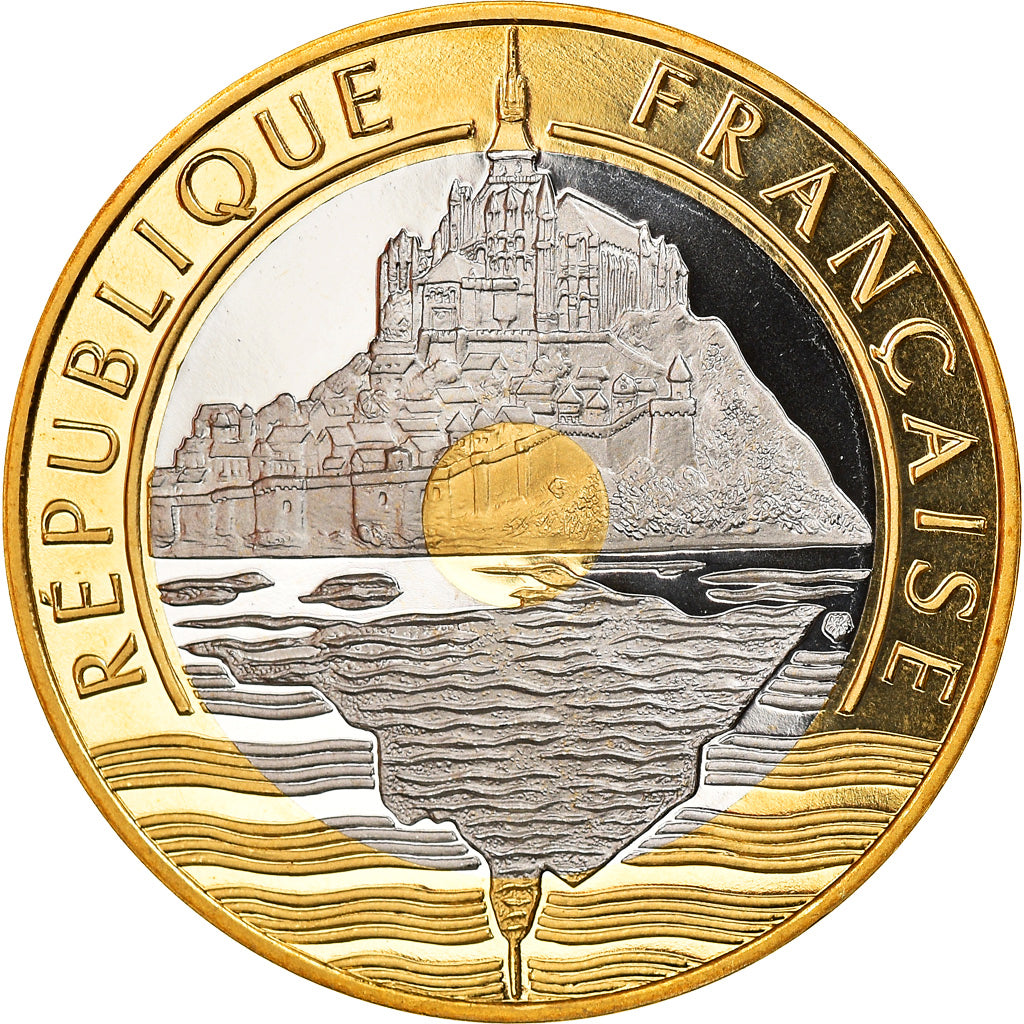 Monnaie, France, Mont Saint Michel, 20 Francs, 1993, Paris, Proof, FDC