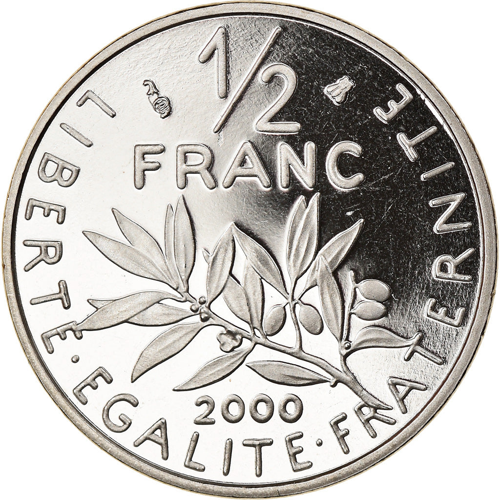 Coin, France, Semeuse, 1/2 Franc, 2000, Paris, Proof, MS(65-70), Nickel