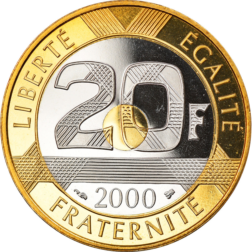 Coin, France, Mont Saint Michel, 20 Francs, 2000, Paris, Proof, MS(65-70)