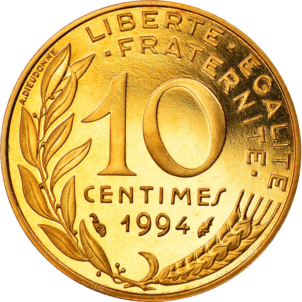 Münze, Frankreich, Marianne, 10 Centimes, 1994, Paris, Proof, STGL