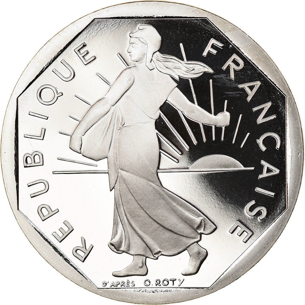 Moeda, França, Semeuse, 2 Francs, 1994, Paris, Proof, MS(65-70), Níquel