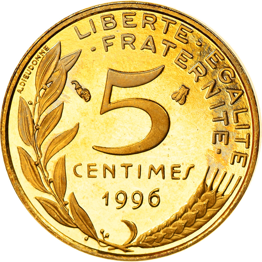 Coin, France, Marianne, 5 Centimes, 1996, Paris, Proof, MS(65-70)