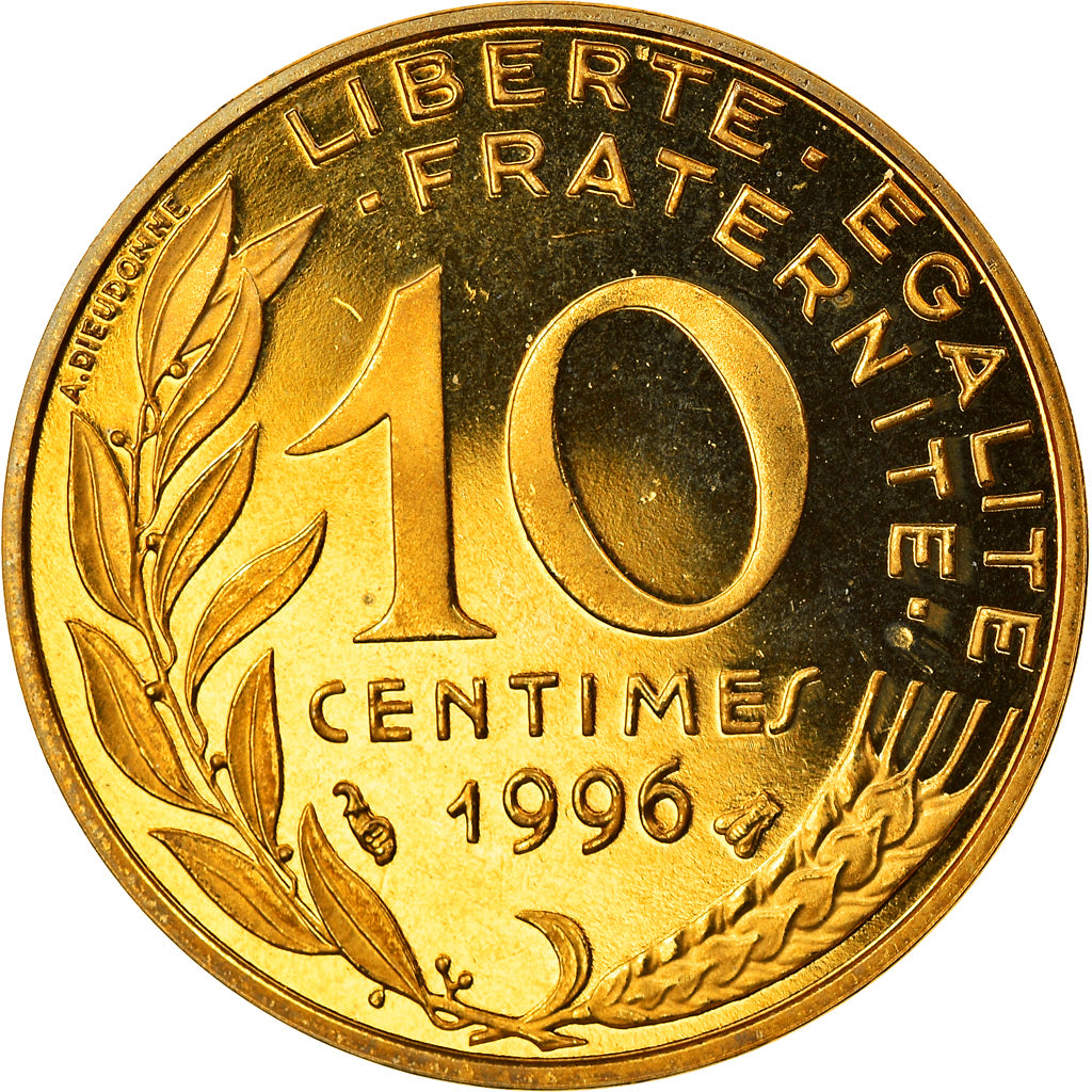 Münze, Frankreich, Marianne, 10 Centimes, 1996, Paris, Proof, STGL