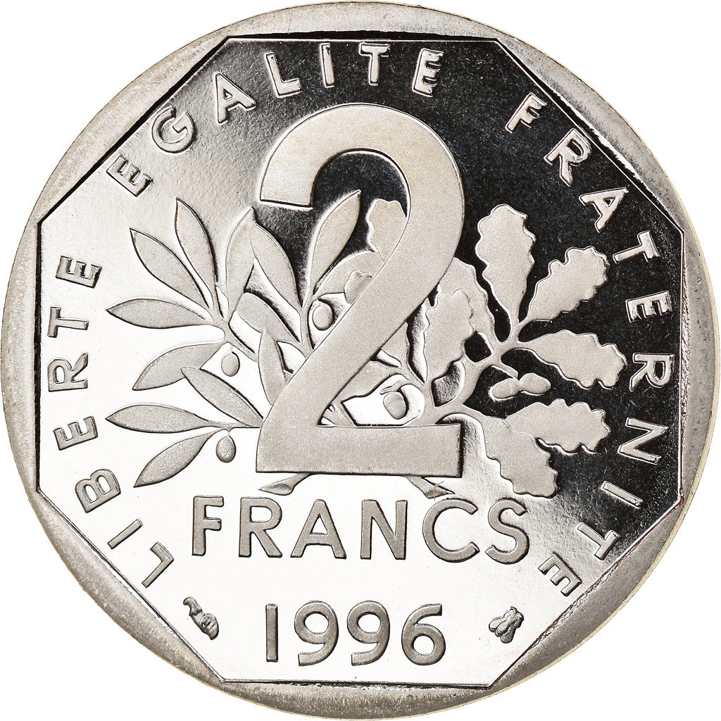 Munten, Frankrijk, Semeuse, 2 Francs, 1996, Paris, Proof, FDC, Nickel, KM:942.2