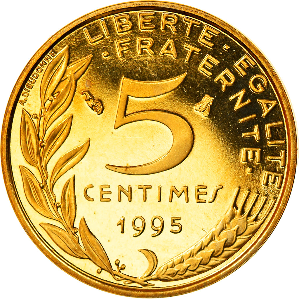 Coin, France, Marianne, 5 Centimes, 1995, Paris, Proof, MS(65-70)