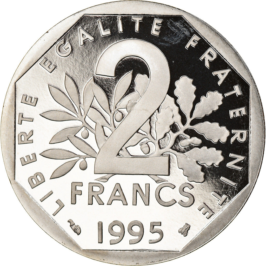 Munten, Frankrijk, Semeuse, 2 Francs, 1995, Paris, Proof, FDC, Nickel, KM:942.1