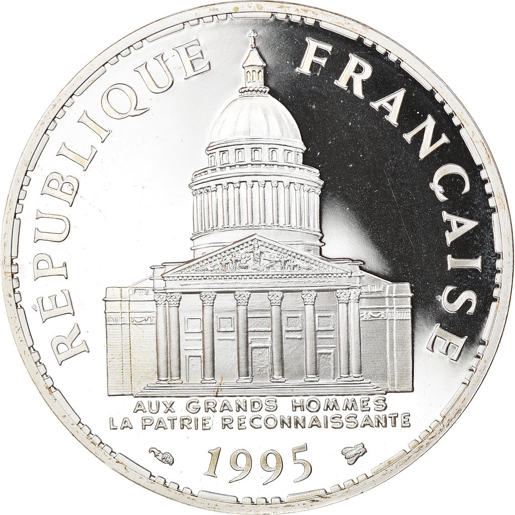 Moeda, França, Panthéon, 100 Francs, 1995, Paris, Proof, MS(65-70), Prata