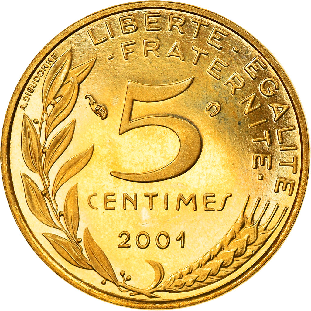 Coin, France, Marianne, 5 Centimes, 2001, Paris, Proof, MS(65-70)