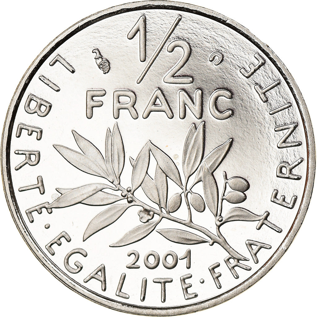 Monnaie, France, Semeuse, 1/2 Franc, 2001, Paris, Proof, FDC, Nickel