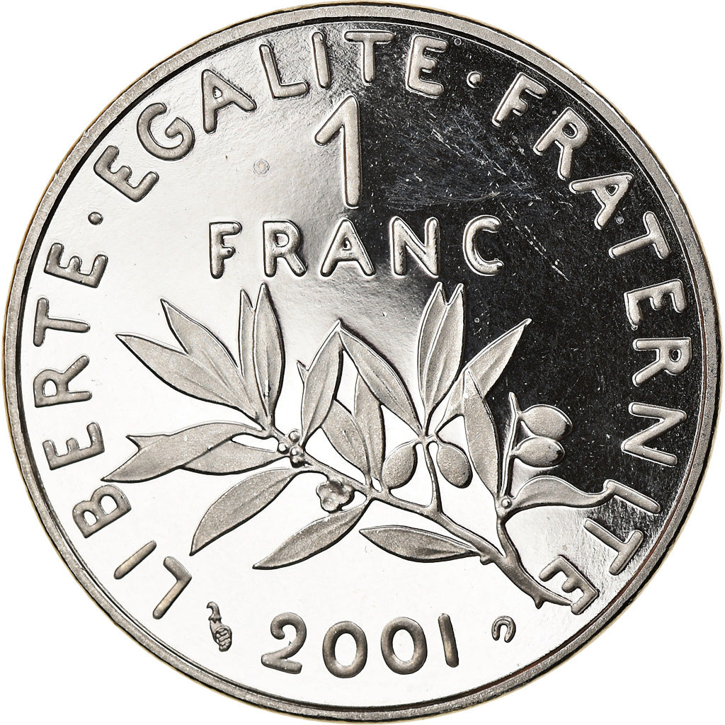 Moeda, França, Franc, 2001, Paris, Proof, MS(65-70), Níquel, Gadoury:474b