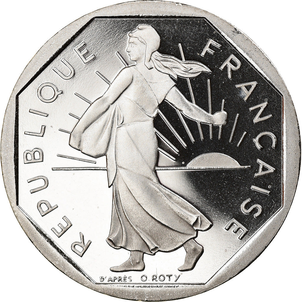 Munten, Frankrijk, Semeuse, 2 Francs, 2001, Paris, Proof, FDC, Nickel, KM:942.2