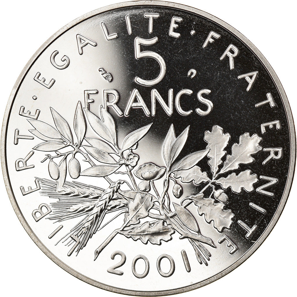 Münze, Frankreich, 5 Francs, 2001, Paris, Proof, STGL, Nickel Clad