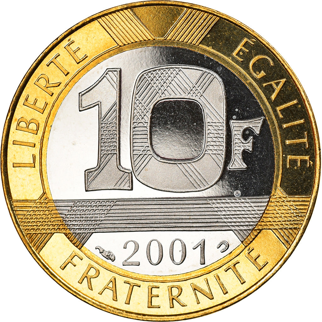 Monnaie, France, Génie, 10 Francs, 2001, Paris, Proof, FDC, Bi-Metallic