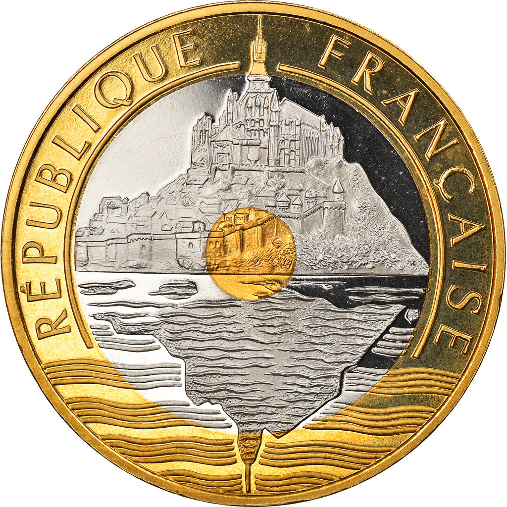 Coin, France, Mont Saint Michel, 20 Francs, 2001, Paris, Proof, MS(65-70)