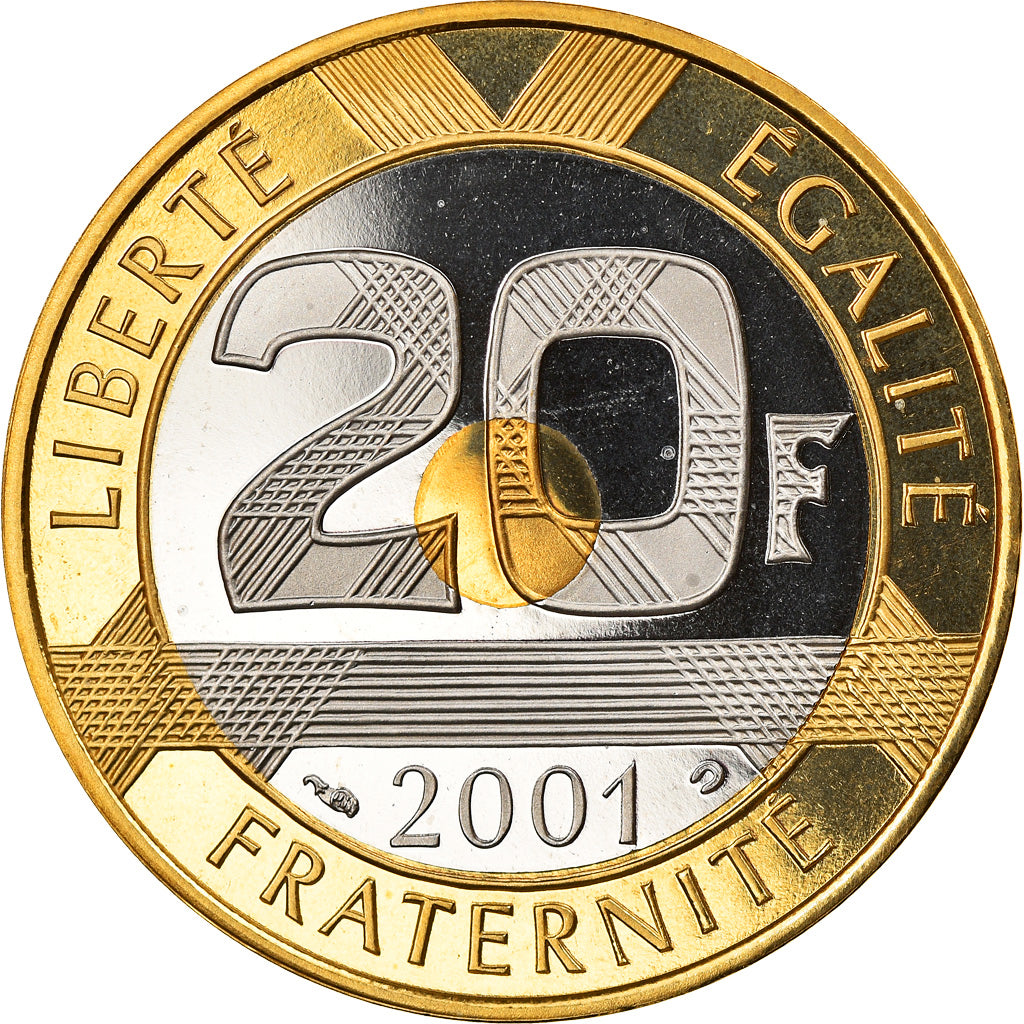 Coin, France, Mont Saint Michel, 20 Francs, 2001, Paris, Proof, MS(65-70)