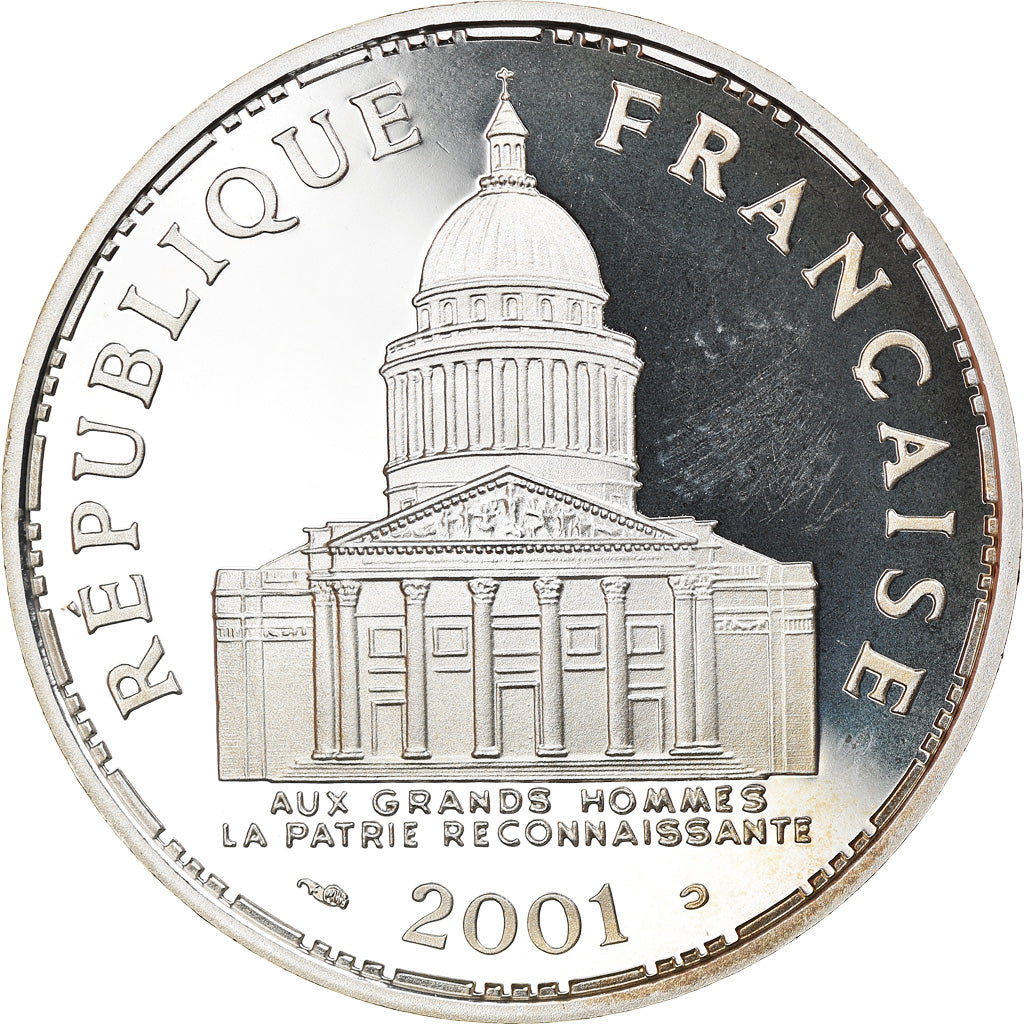 Moeda, França, 100 Francs, 2001, Paris, Proof, MS(65-70), Prata, Gadoury:898a