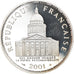Moeda, França, 100 Francs, 2001, Paris, Proof, MS(65-70), Prata, Gadoury:898a