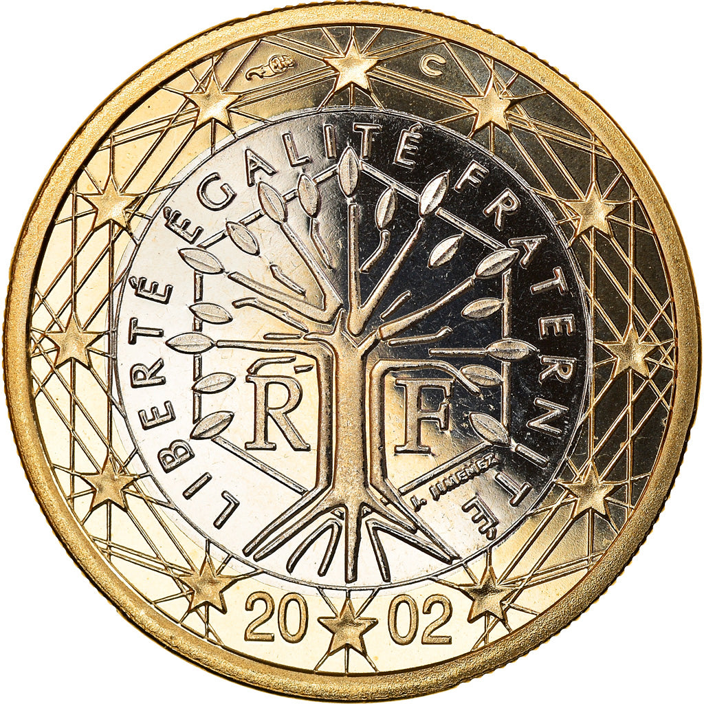 Francia, Euro, 2002, Paris, Proof, FDC, Bimetálico, Gadoury:7, KM:1288