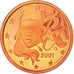 Frankrijk, Euro Cent, 2001, Paris, Proof, FDC, Copper Plated Steel, Gadoury:1