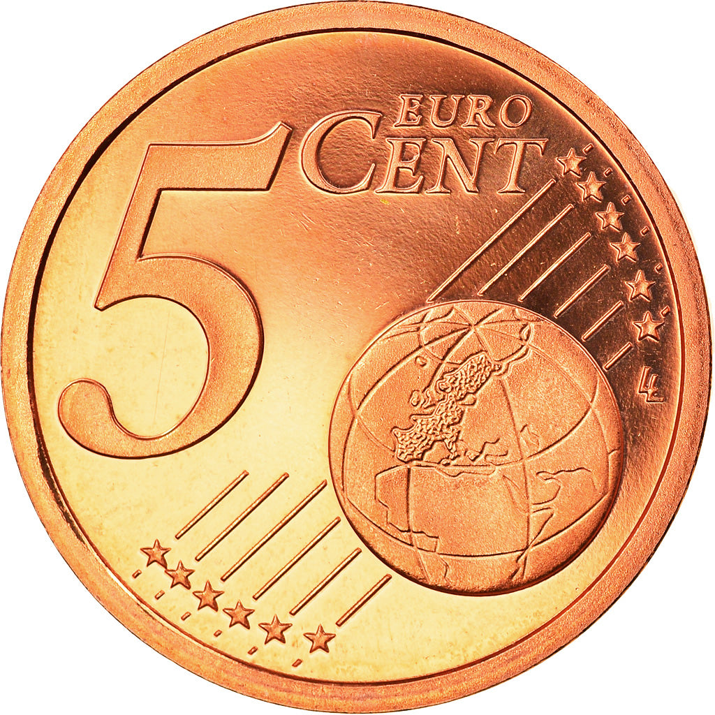 Frankrijk, 5 Euro Cent, 2001, Paris, Proof, FDC, Copper Plated Steel, Gadoury:3