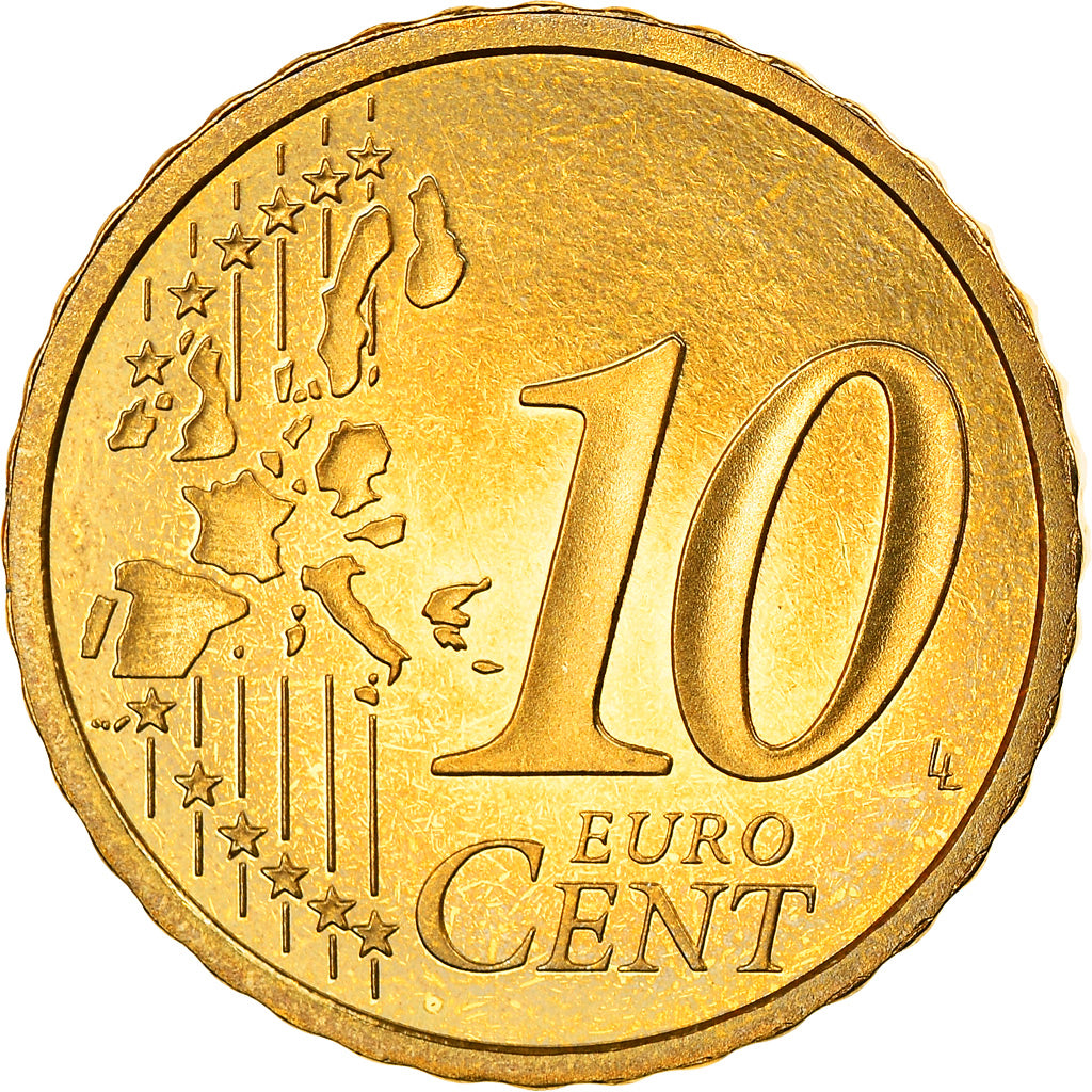 Frankrijk, 10 Euro Cent, 2001, Paris, Proof, FDC, Tin, Gadoury:4a, KM:1285