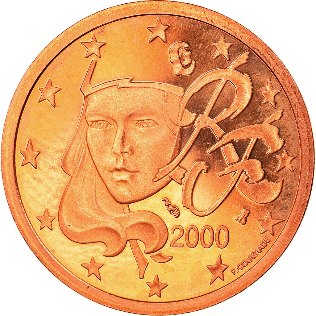 Frankrijk, 5 Euro Cent, 2000, Paris, Proof, FDC, Copper Plated Steel, Gadoury:3
