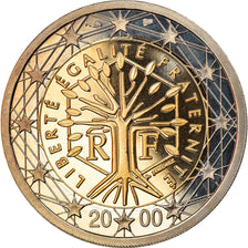 France, 2 Euro, 2000, Paris, Proof, MS(65-70), Bi-Metallic, Gadoury:8., KM:1289