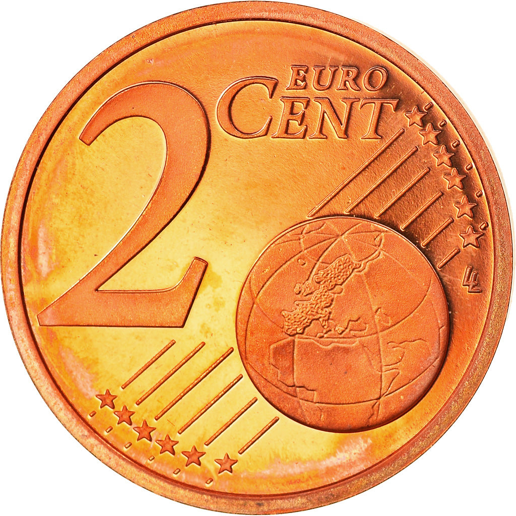 Frankrijk, 2 Euro Cent, 1999, Paris, Proof, FDC, Copper Plated Steel, Gadoury:2