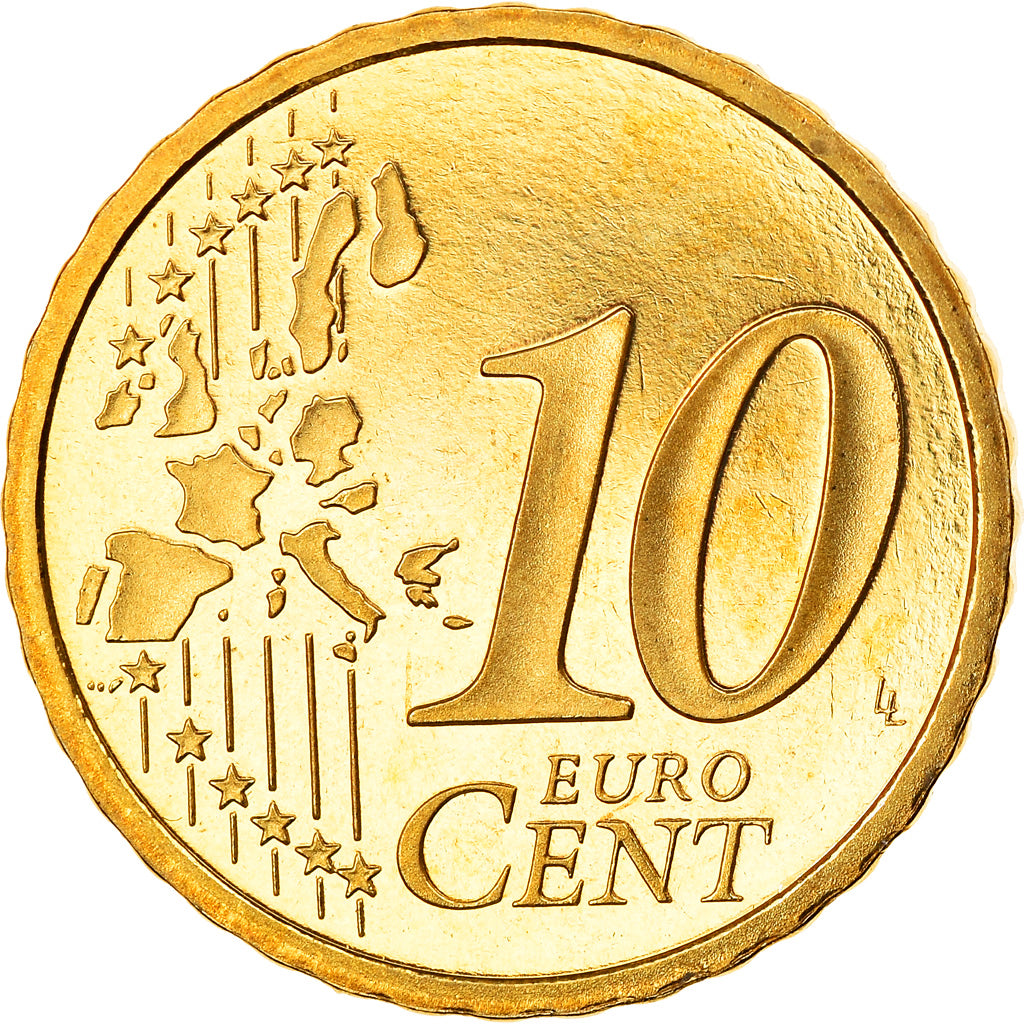 Frankrijk, 10 Euro Cent, 1999, Paris, Proof, FDC, Tin, Gadoury:4., KM:1285