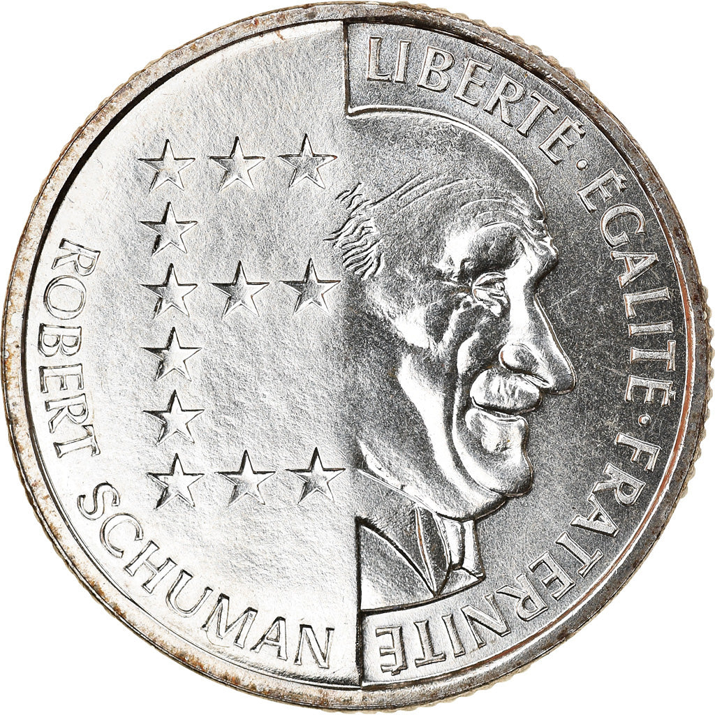 Münze, Frankreich, Schuman, 10 Francs, 1986, Paris, BU, STGL, Silber, KM:958a