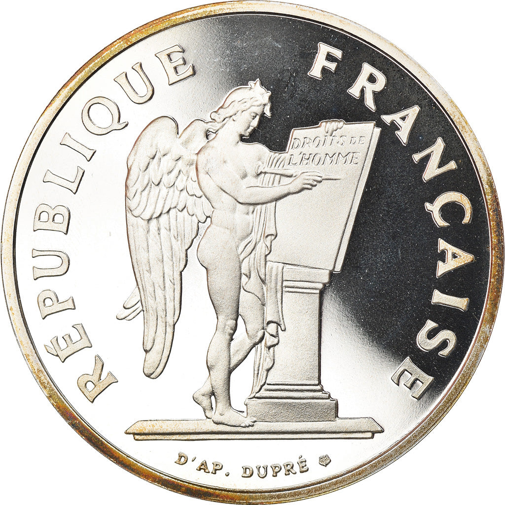 Moneda, Francia, Droits de l'Homme, 100 Francs, 1989, Paris, Proof, FDC, Plata