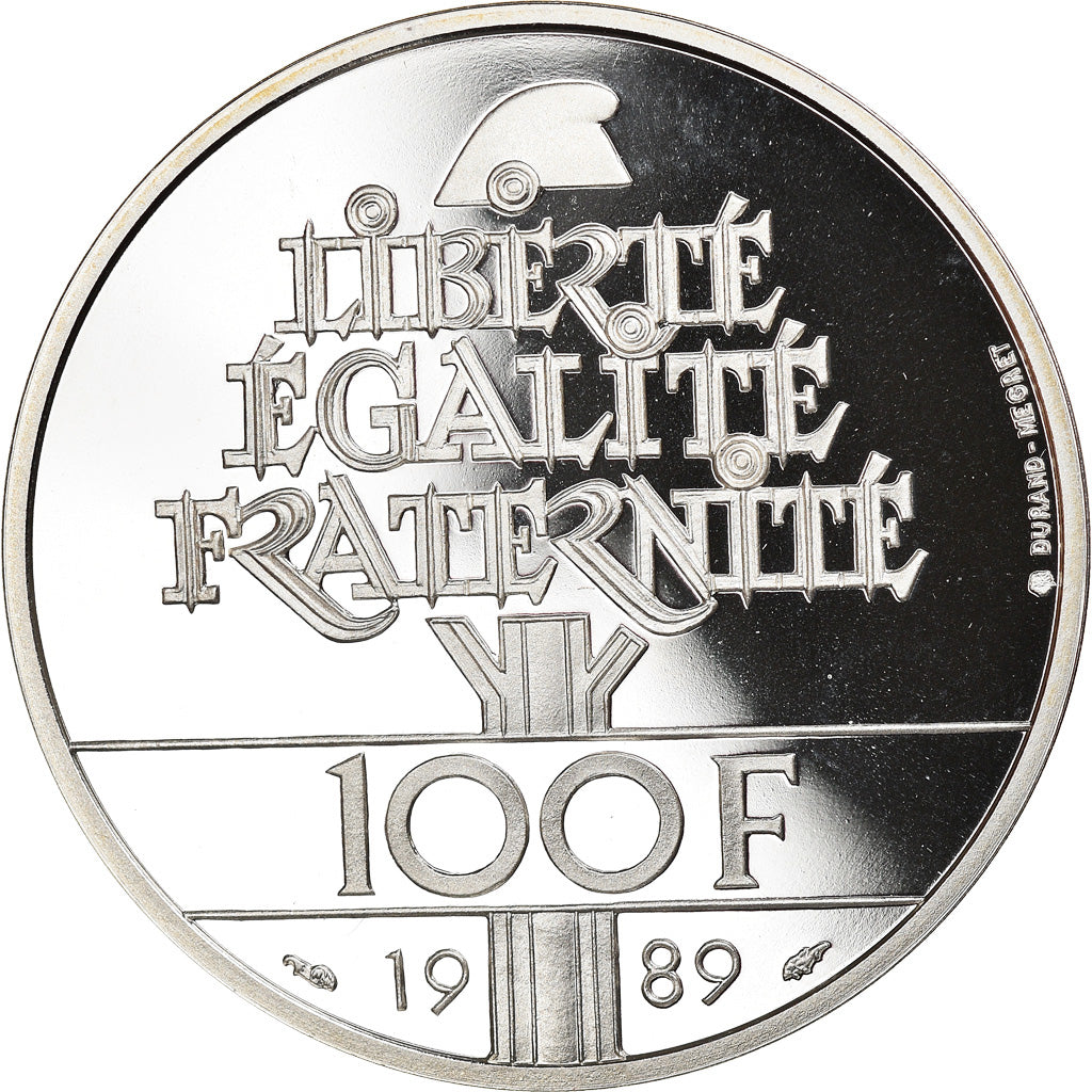 Moneda, Francia, Droits de l'Homme, 100 Francs, 1989, Paris, Proof, FDC, Plata