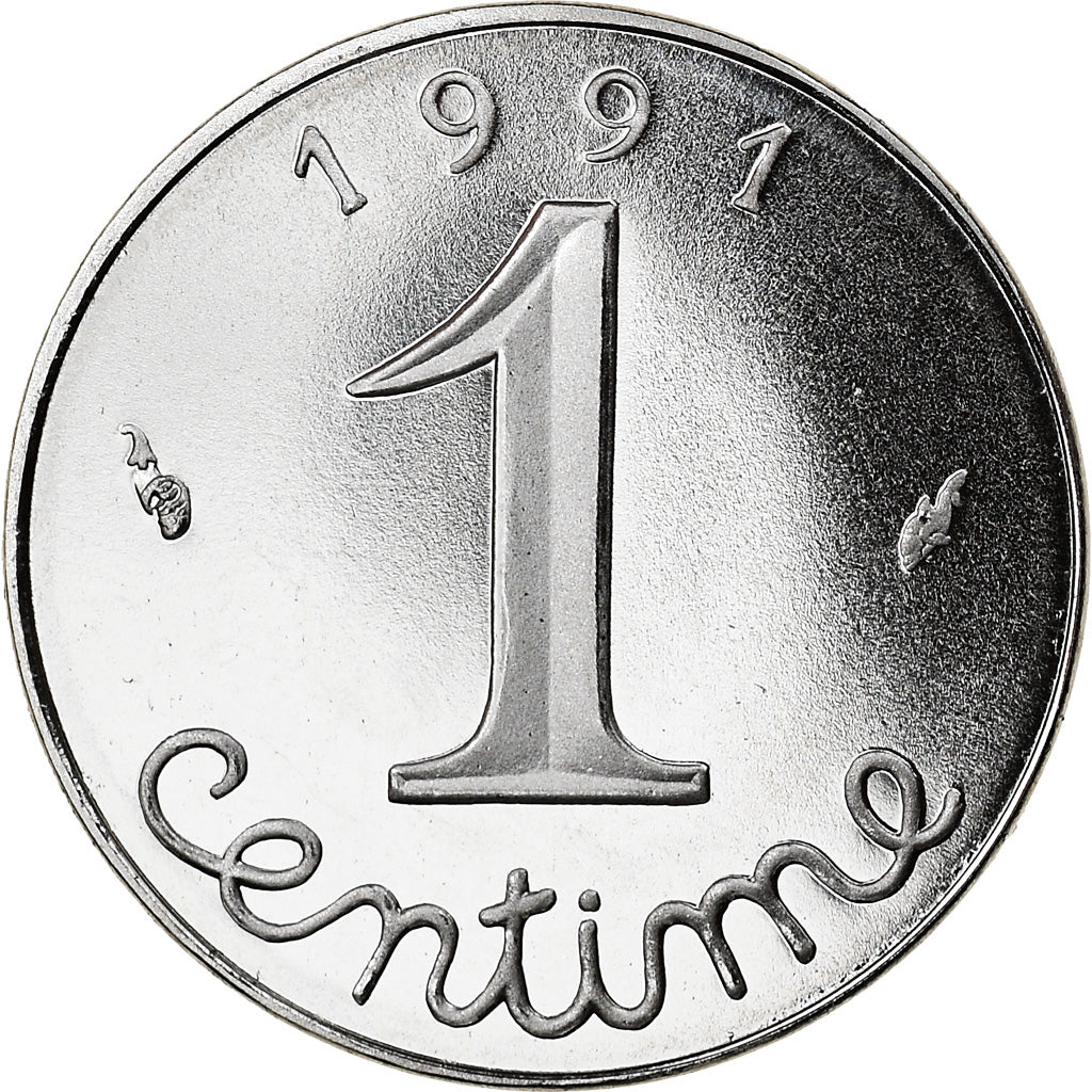 Monnaie, France, Épi, Centime, 1991, Paris, Proof, FDC, Stainless Steel