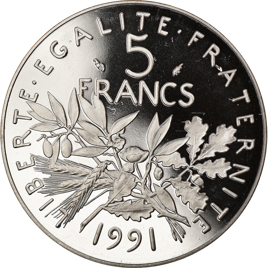 Monnaie, France, Semeuse, 5 Francs, 1991, Paris, Proof, FDC, Nickel Clad