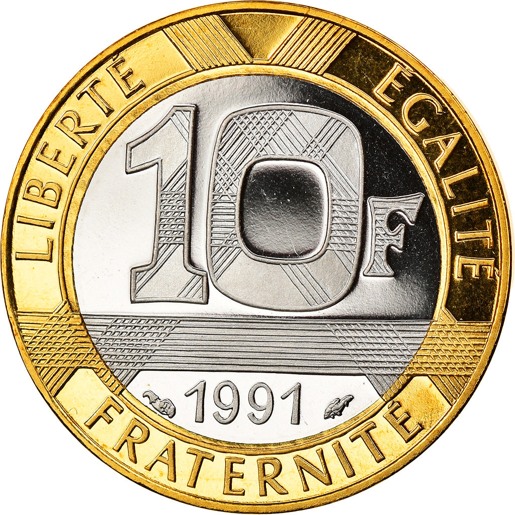 Münze, Frankreich, Génie, 10 Francs, 1991, Paris, Proof, STGL, Bi-Metallic