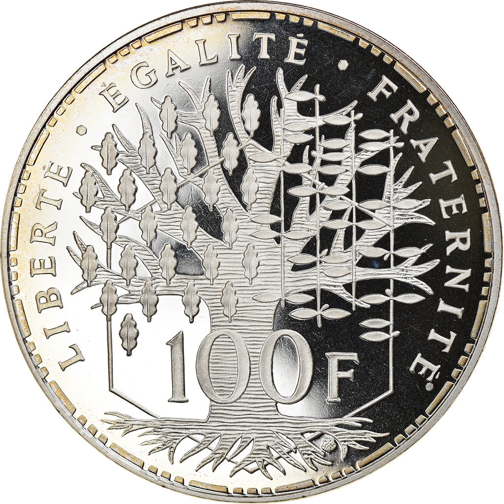 Coin, France, Panthéon, 100 Francs, 1991, Paris, Proof, MS(65-70), Silver