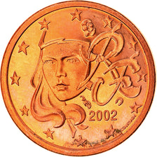 France, Euro Cent, 2002, Paris, Proof, MS(65-70), Copper Plated Steel
