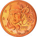 France, Euro Cent, 2002, Paris, Proof, MS(65-70), Copper Plated Steel