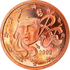 France, 2 Euro Cent, 2002, Paris, Proof, MS(65-70), Copper Plated Steel