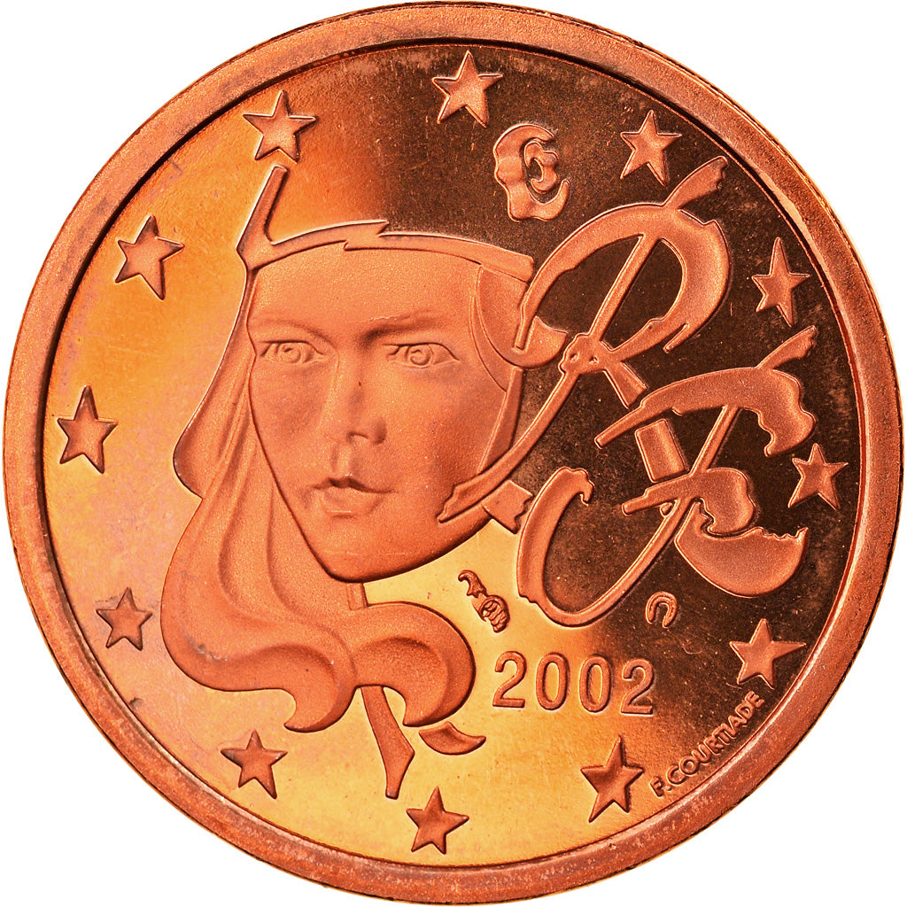 Frankrijk, 5 Euro Cent, 2002, Paris, Proof, FDC, Copper Plated Steel, Gadoury:3