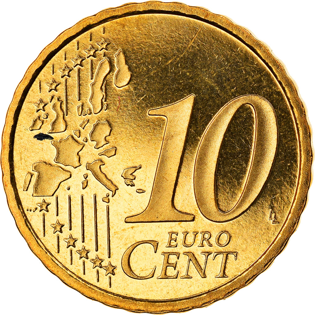Francia, 10 Euro Cent, 2002, Paris, Proof, FDC, Latón, Gadoury:4a, KM:1285