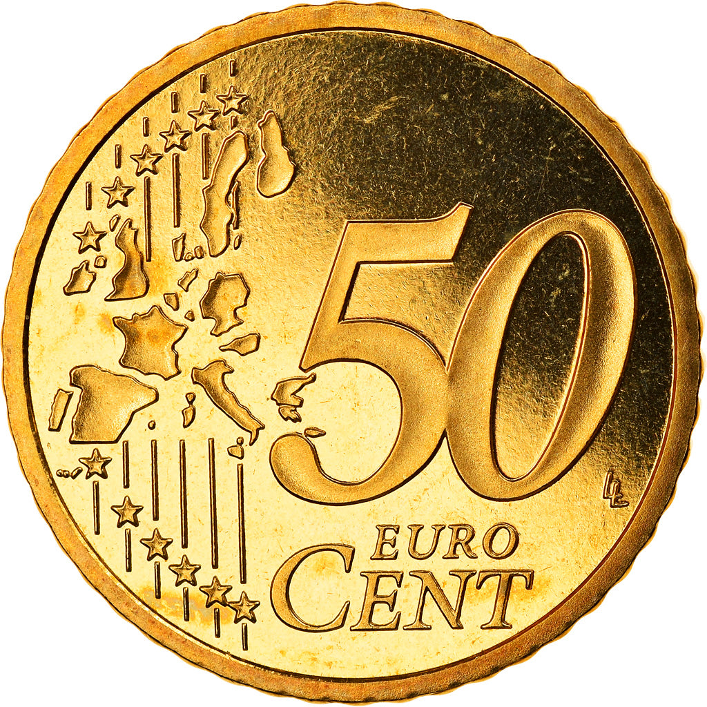 Frankrijk, 50 Euro Cent, 2002, Paris, Proof, FDC, Tin, Gadoury:6., KM:1287