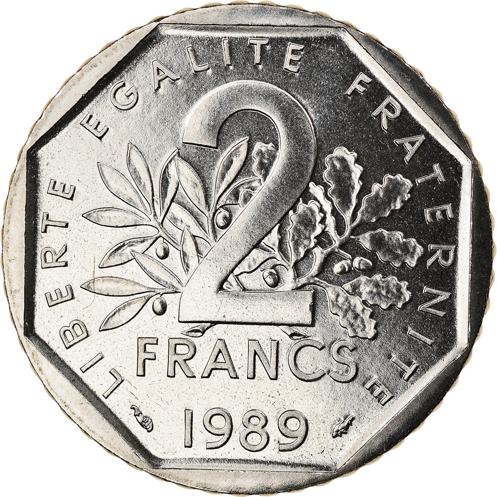 Coin, France, Semeuse, 2 Francs, 1989, Paris, MS(65-70), Nickel, KM:942.1